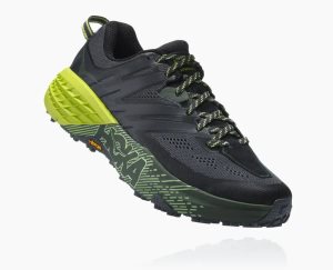 Hoka One One Men's Speedgoat 3 Running Shoes Black/Green - AU FIZL